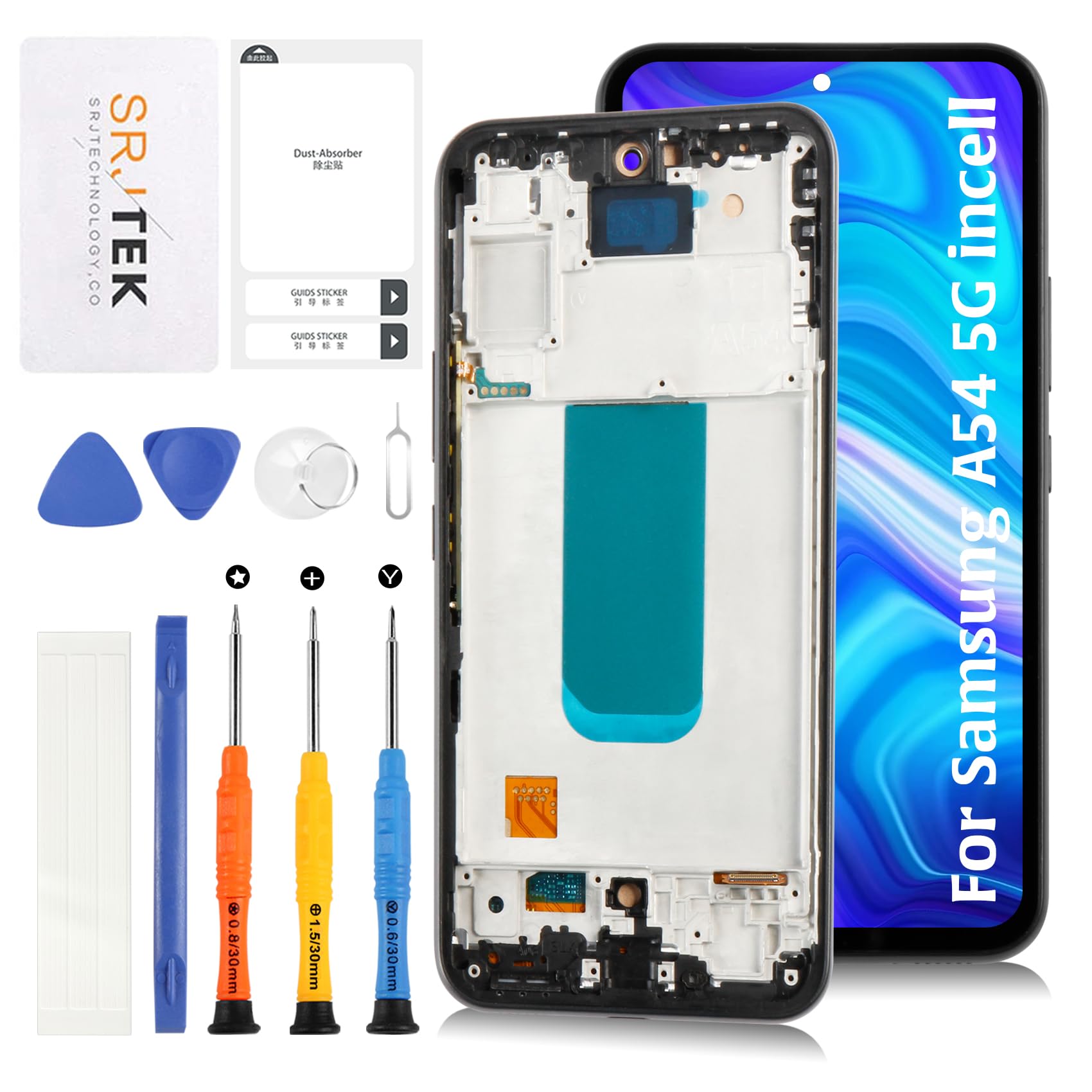 Samsung Galaxy A54 5G ブラック 本体ケーブル+画面シート付 OEM Original Samsung Galaxy A54 A34 5G SM-A346M Main OCTA SUB Flex